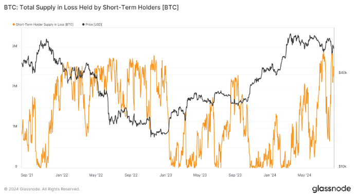 短期持有者遭遇損失，Bitcoin市場面臨考驗圖片