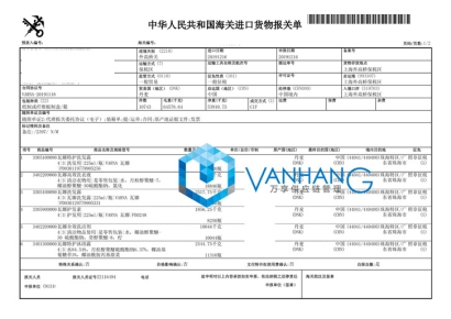 日化品報關(guān)代理洗發(fā)露/洗衣液/護發(fā)素/洗潔劑/沐浴露到上海到外高橋案例