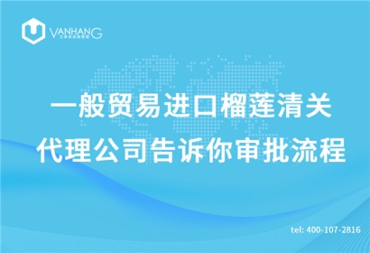一般貿(mào)易進口榴蓮清關(guān)代理公司告訴你審批流程